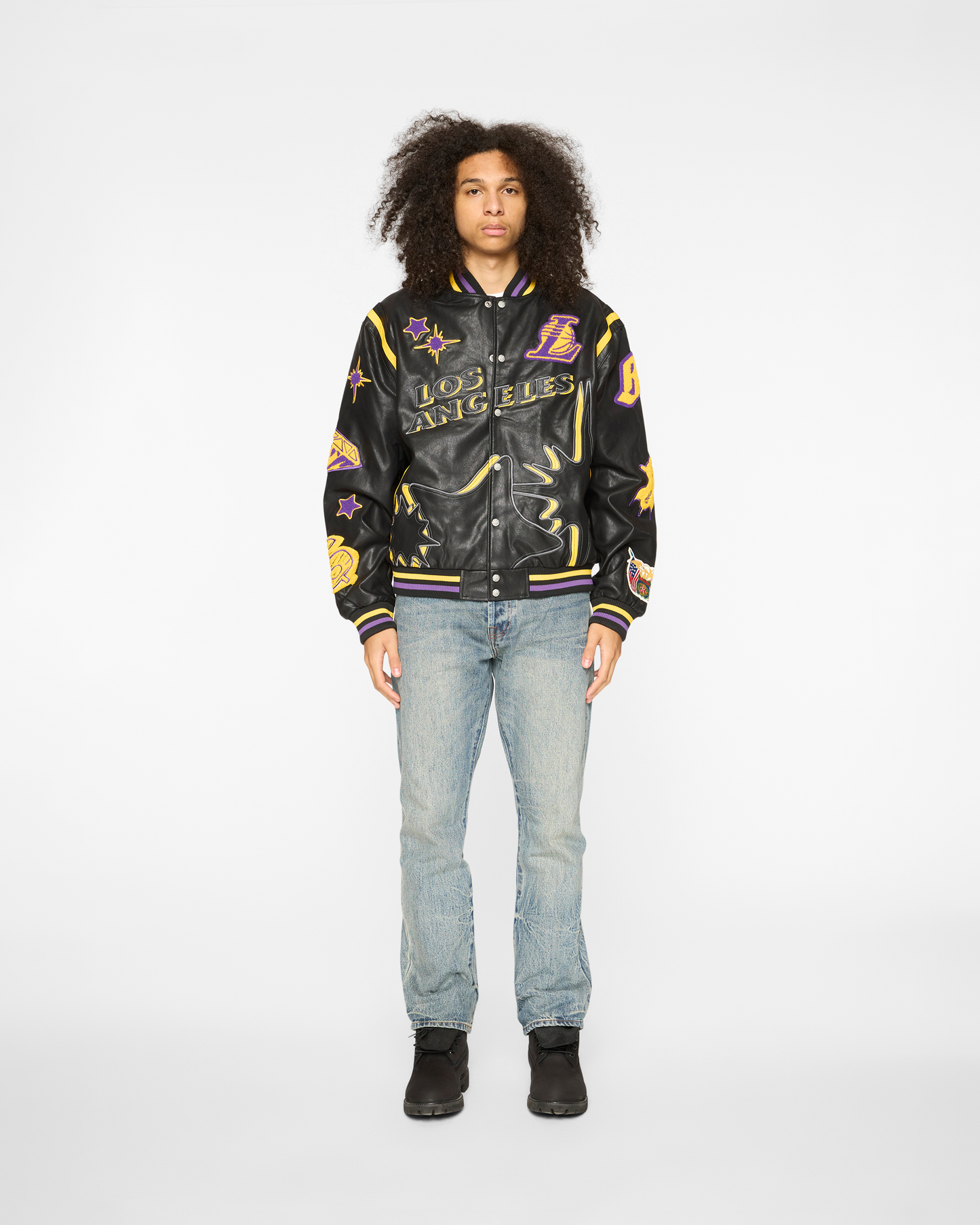 BBC X Jeff Hamilton Lakers Varsity Jacket