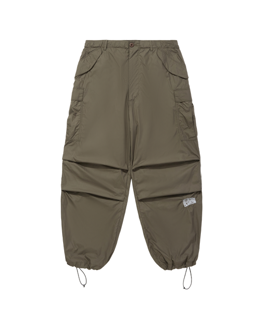 Nylon Wide Cargo Pants