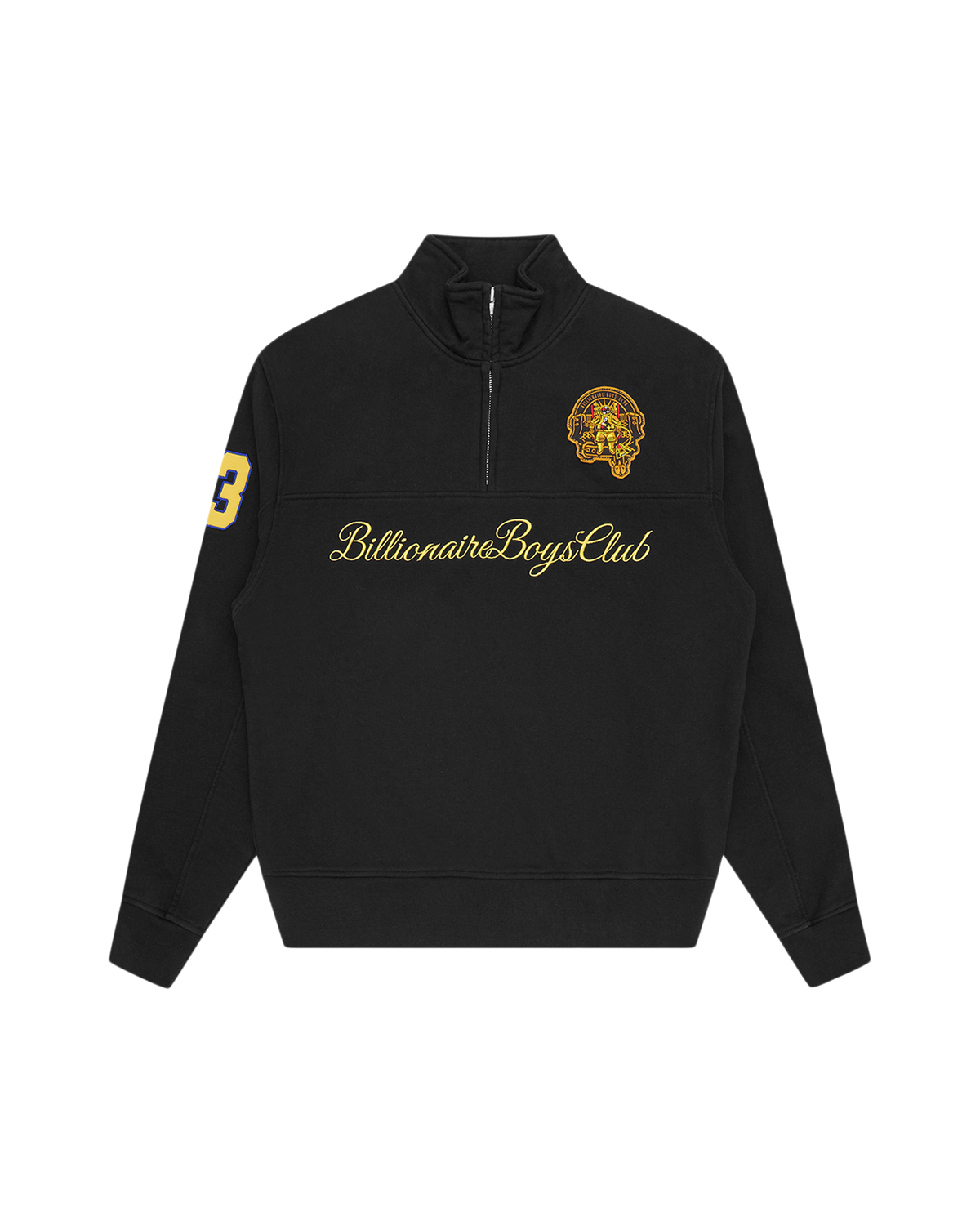 Script Panelled Quarter Zip Sweatshirt