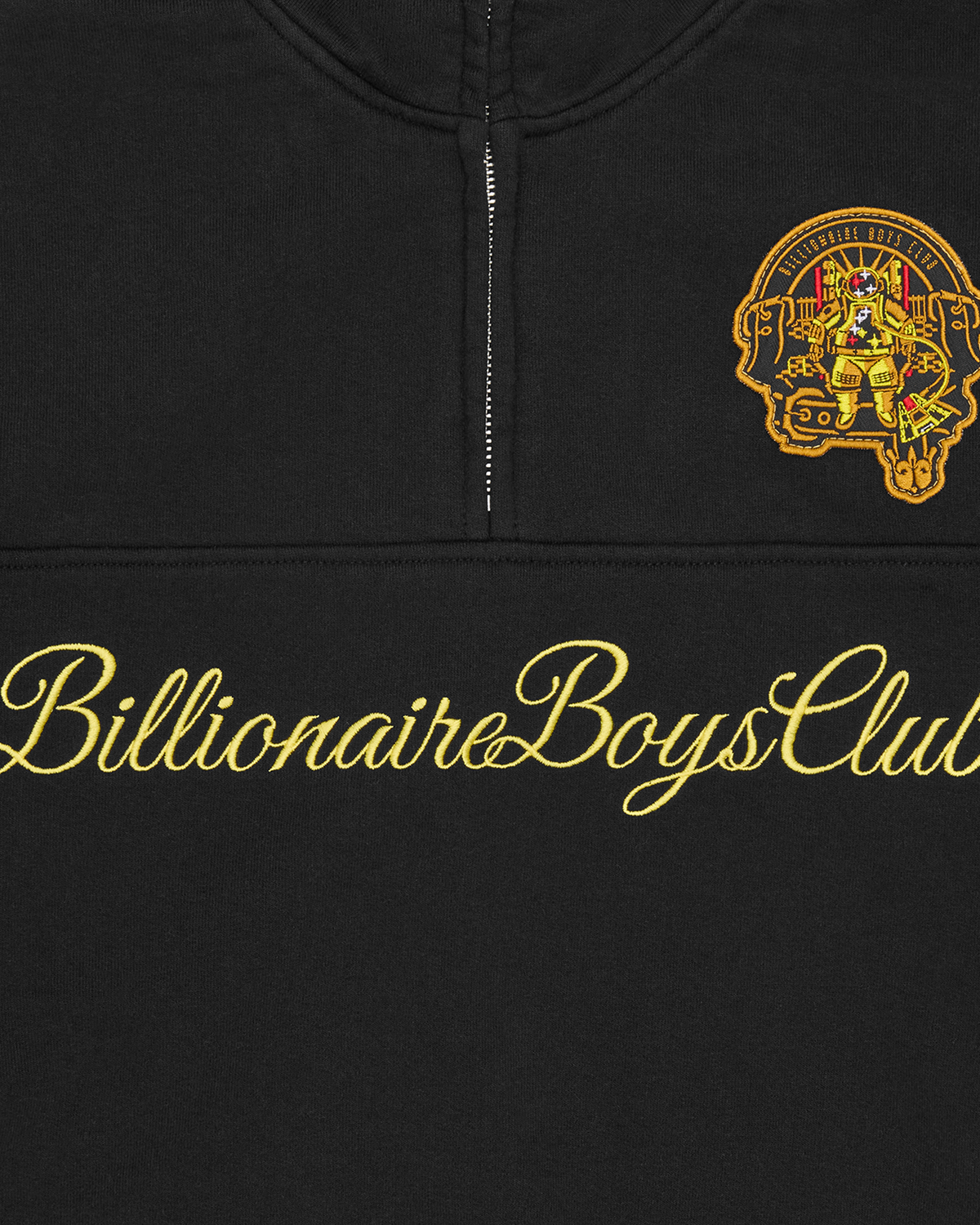 Script Panelled Quarter Zip Sweatshirt