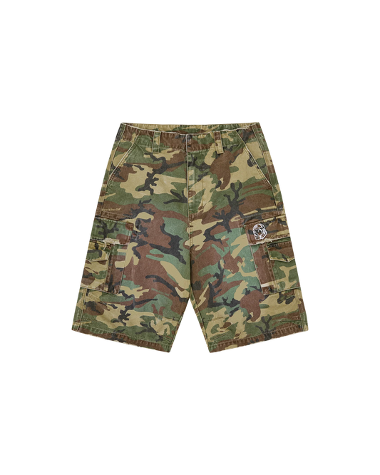 Distressed Oversized Cargo Shorts