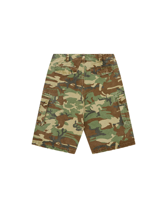 Distressed Oversized Cargo Shorts