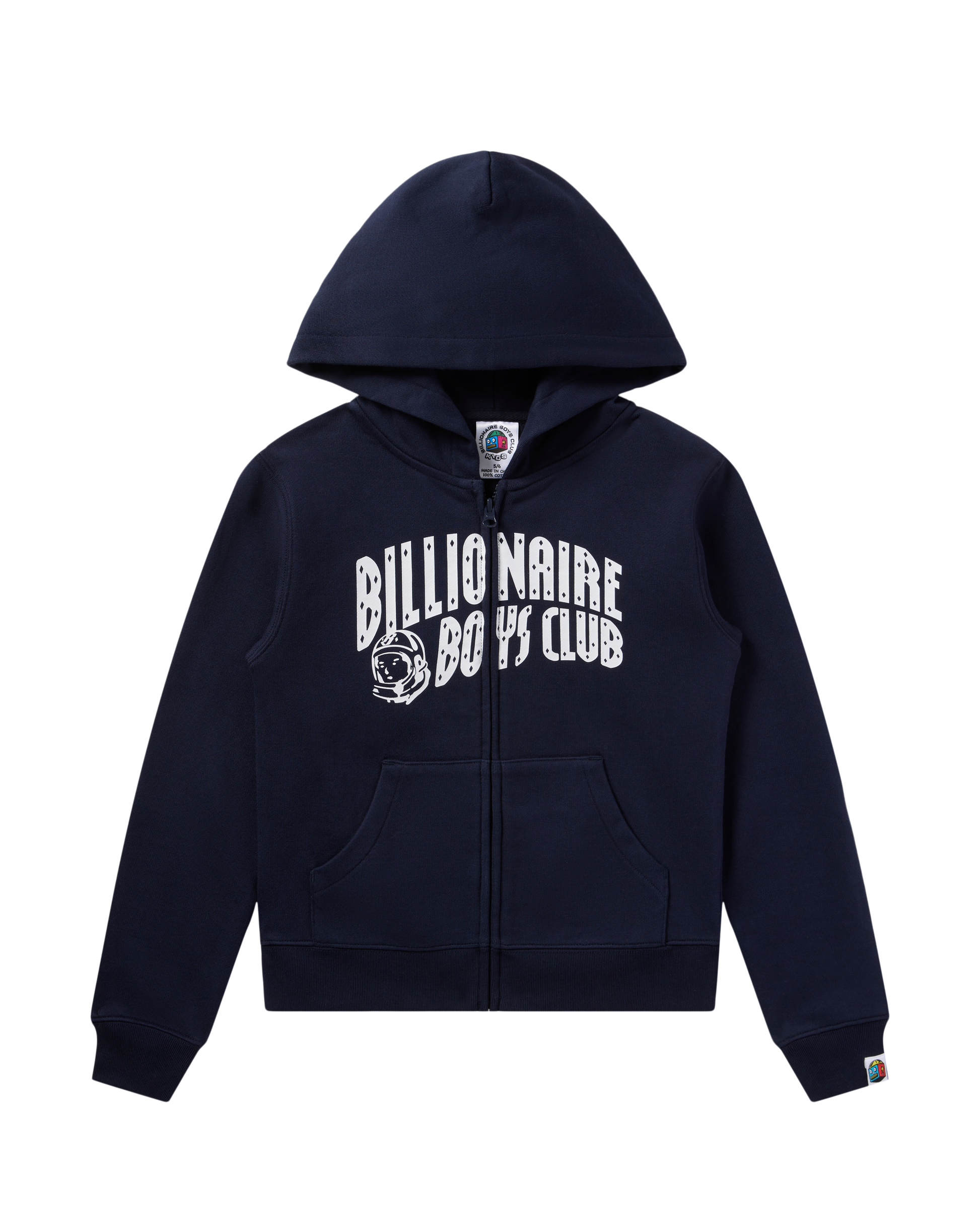Kids Classic Curve Logo Zip Hoodie