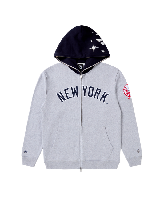 NY Yankees Blocked Zip Hood