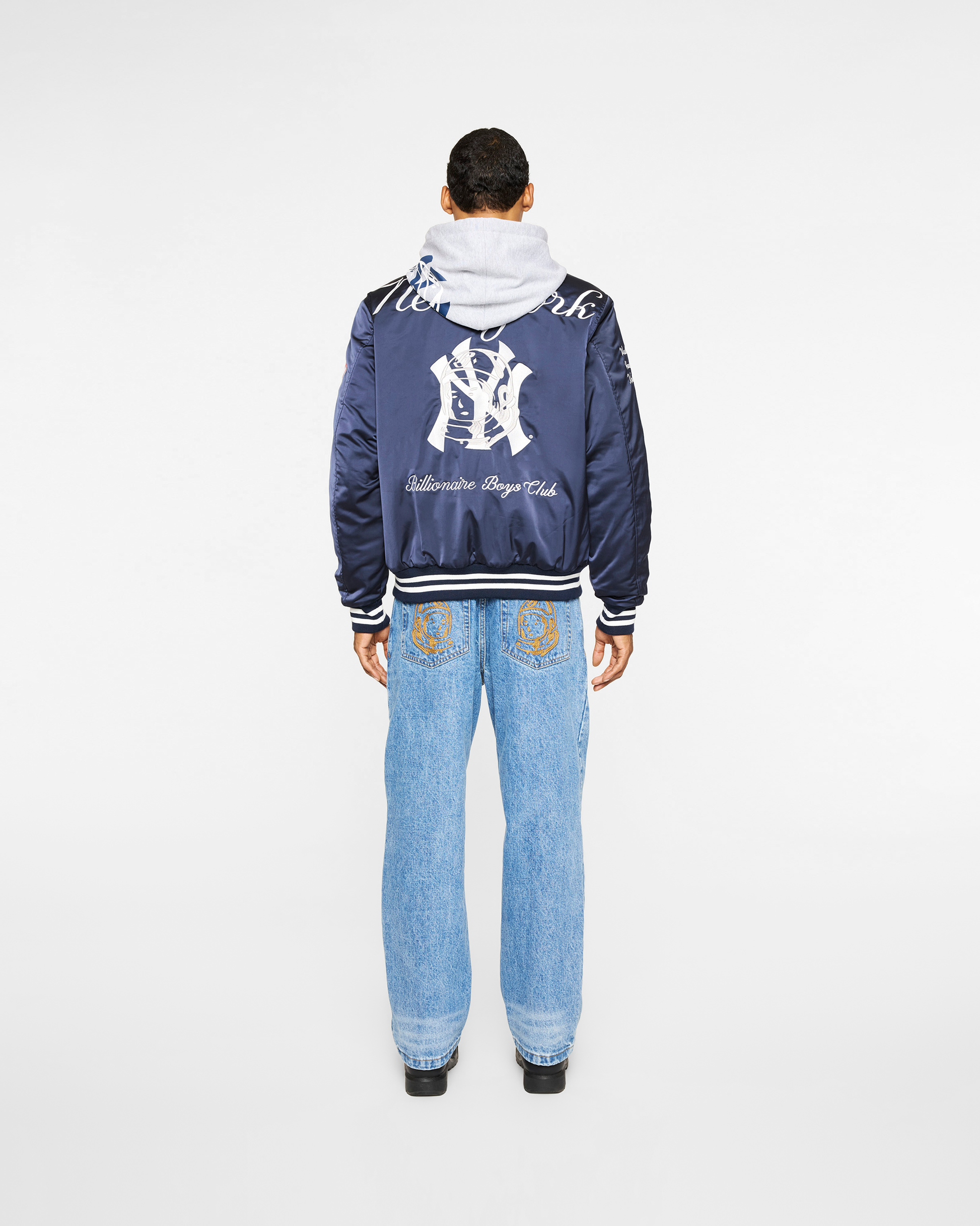 NY Yankees Satin Stadium Jacket – Billionaire Boys Club NY Yankees Satin Stadium Jacket – Billionaire Boys Club