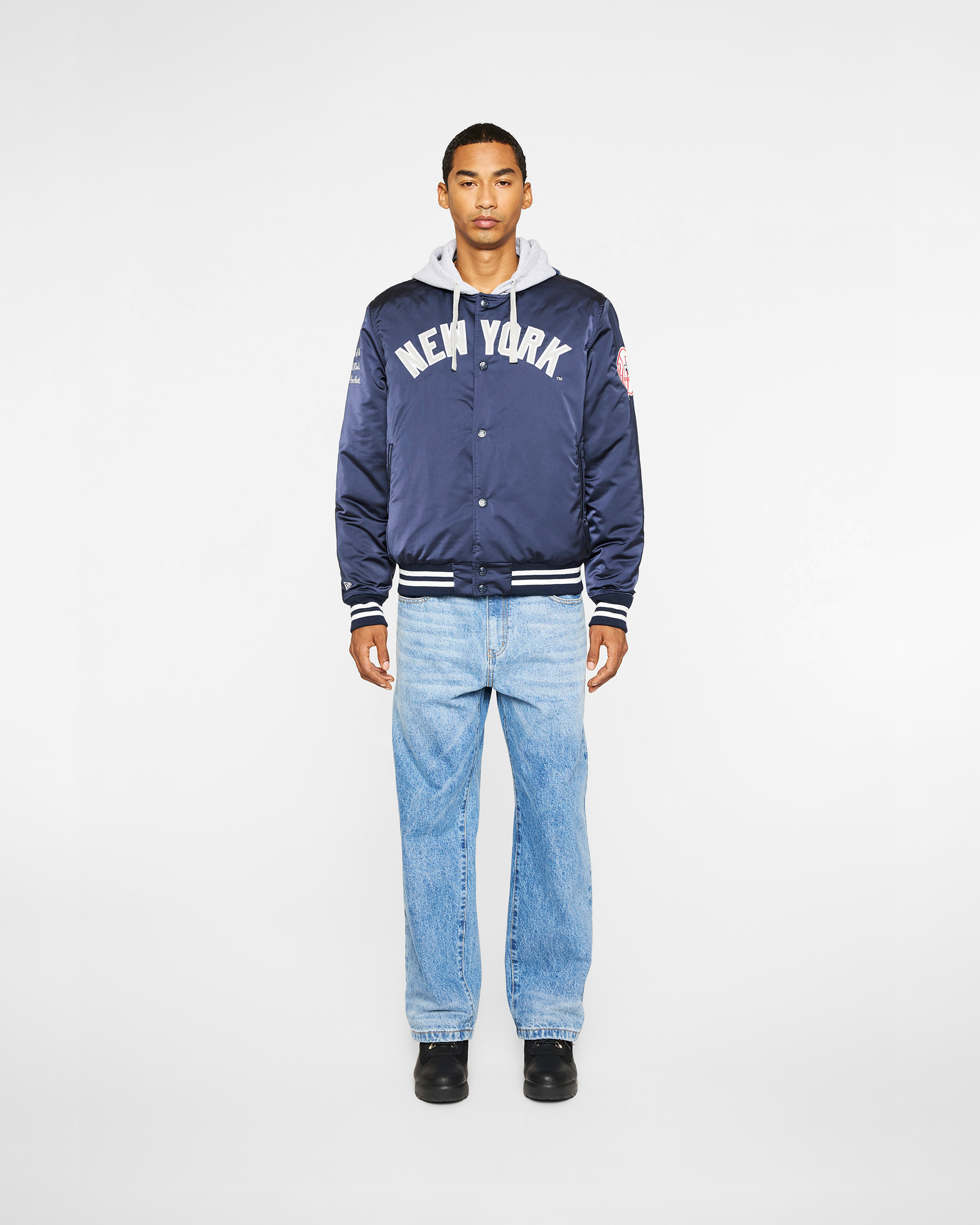 NY Yankees Satin Stadium Jacket – Billionaire Boys Club NY Yankees Satin Stadium Jacket – Billionaire Boys Club
