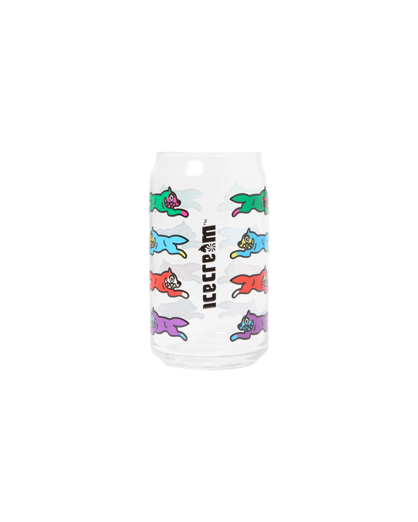 Running Dog Soda Can Glass