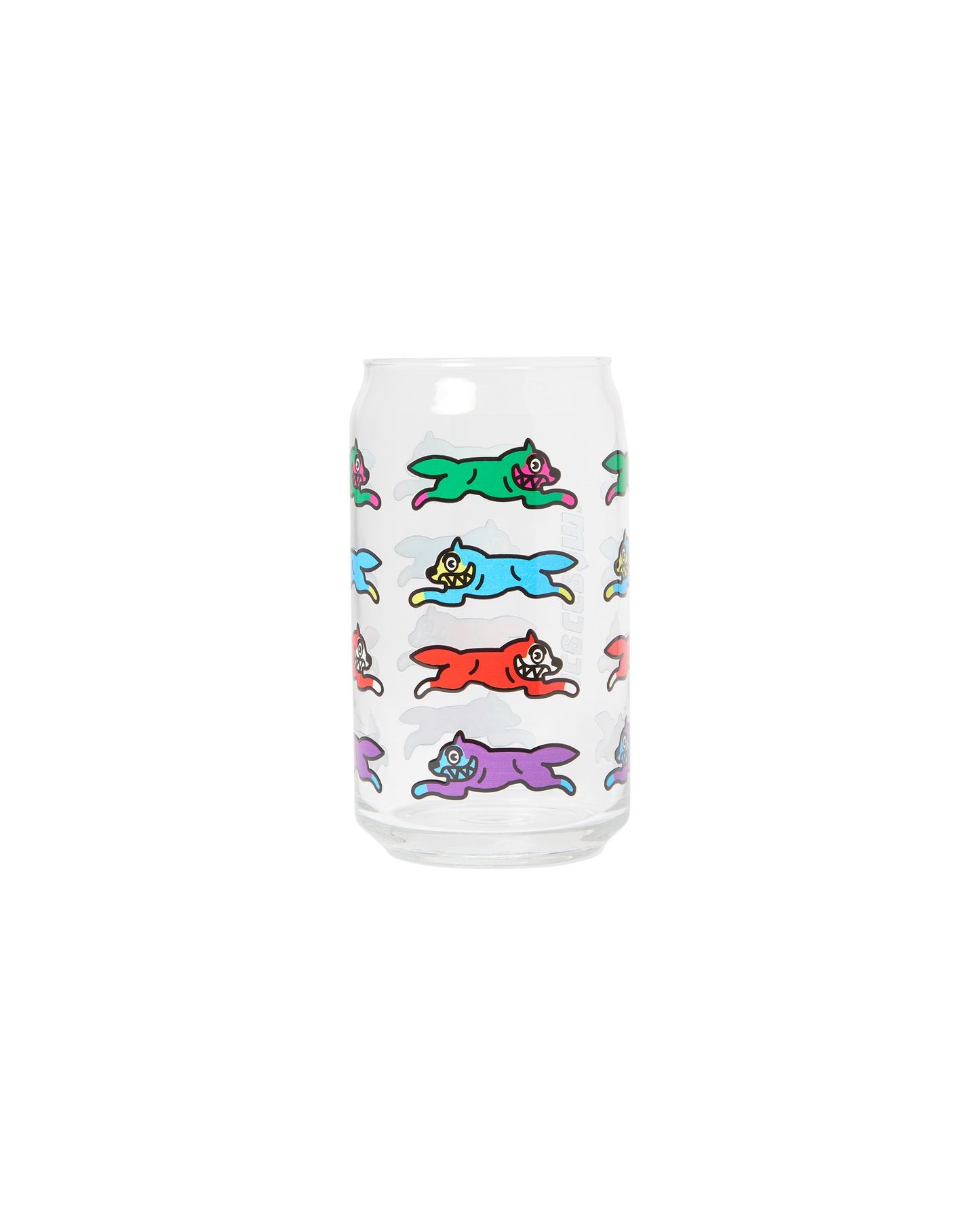 Running Dog Soda Can Glass