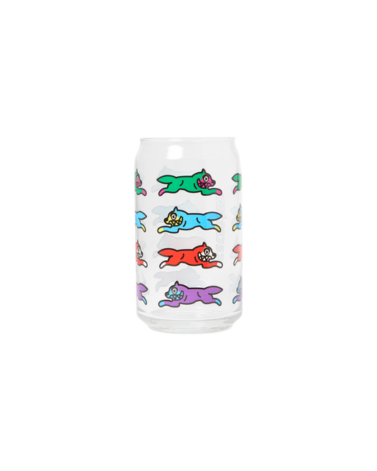 Running Dog Soda Can Glass