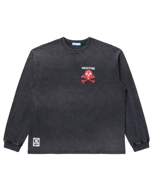 Damaged Cotton LS T-Shirt Icecream