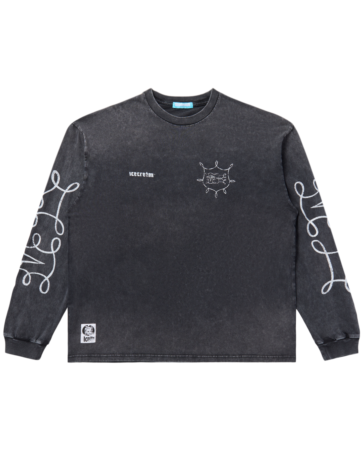 Damaged Cotton LS T-Shirt Icecream