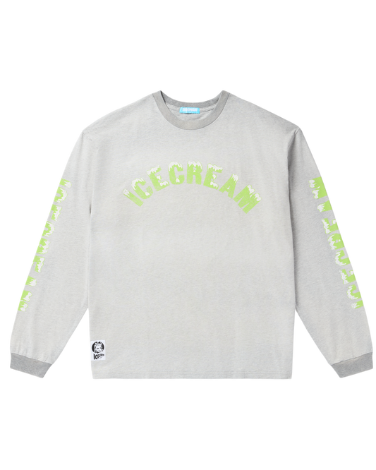 Damaged Cotton LS T-Shirt Running Dog