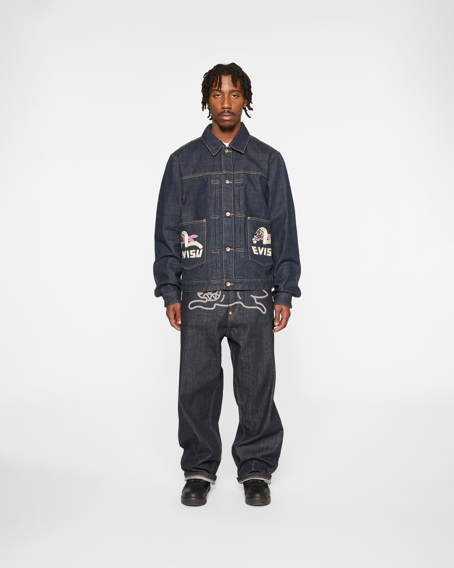 Seagull Print & Emb. Denim Jacket