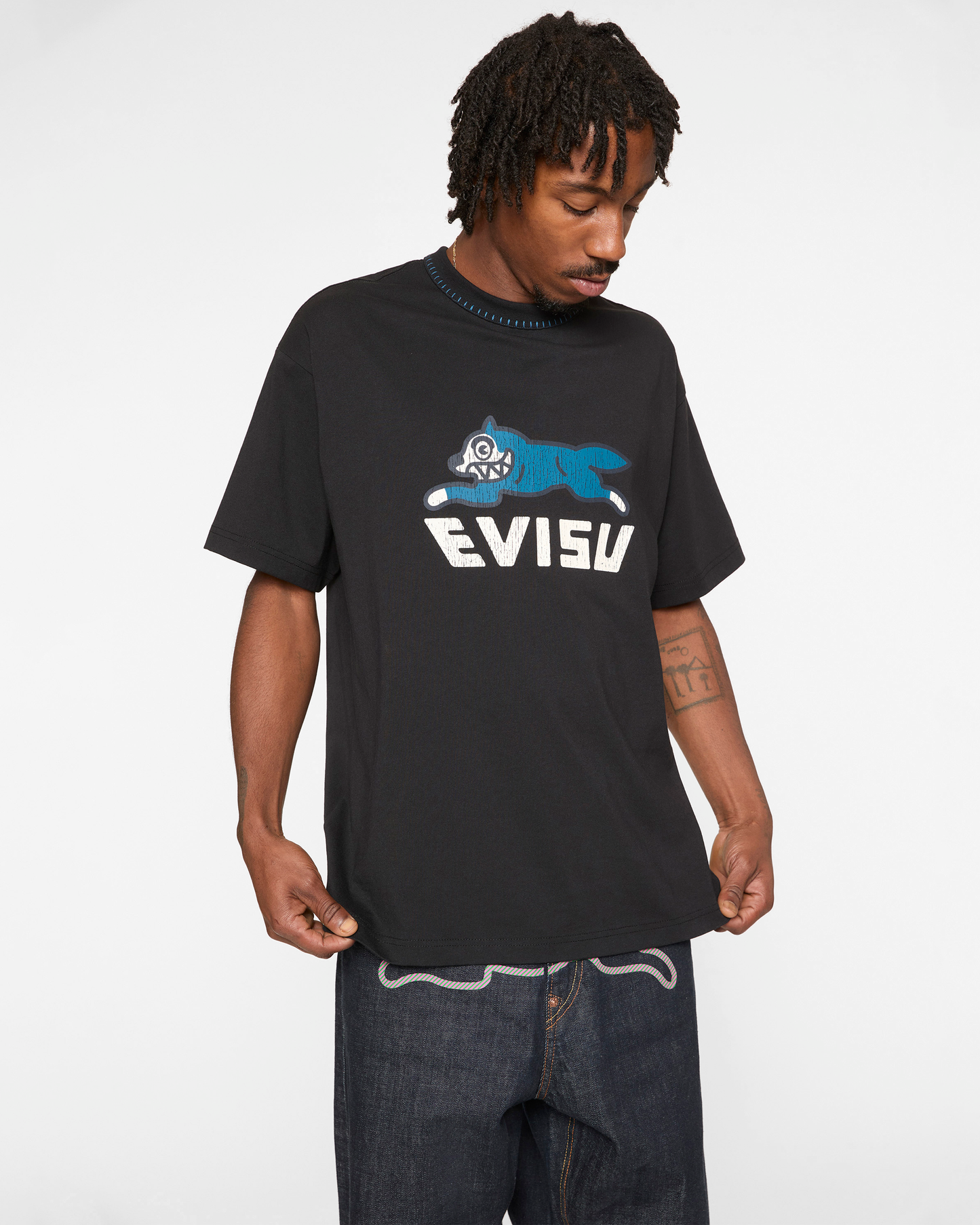 Logo With Evisu Printed T-Shirt