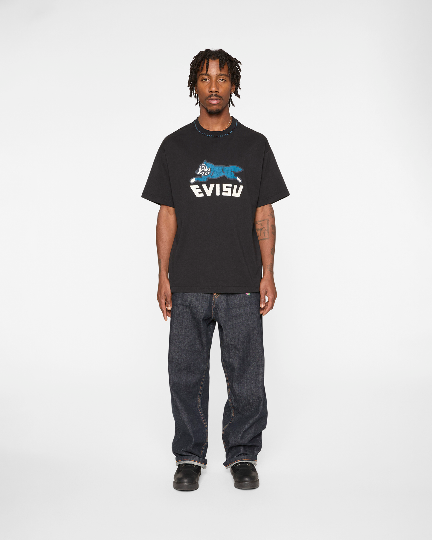 Logo With Evisu Printed T-Shirt