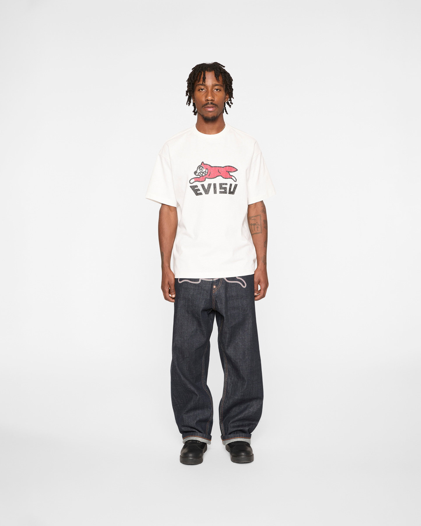 Logo With Evisu Printed T-Shirt