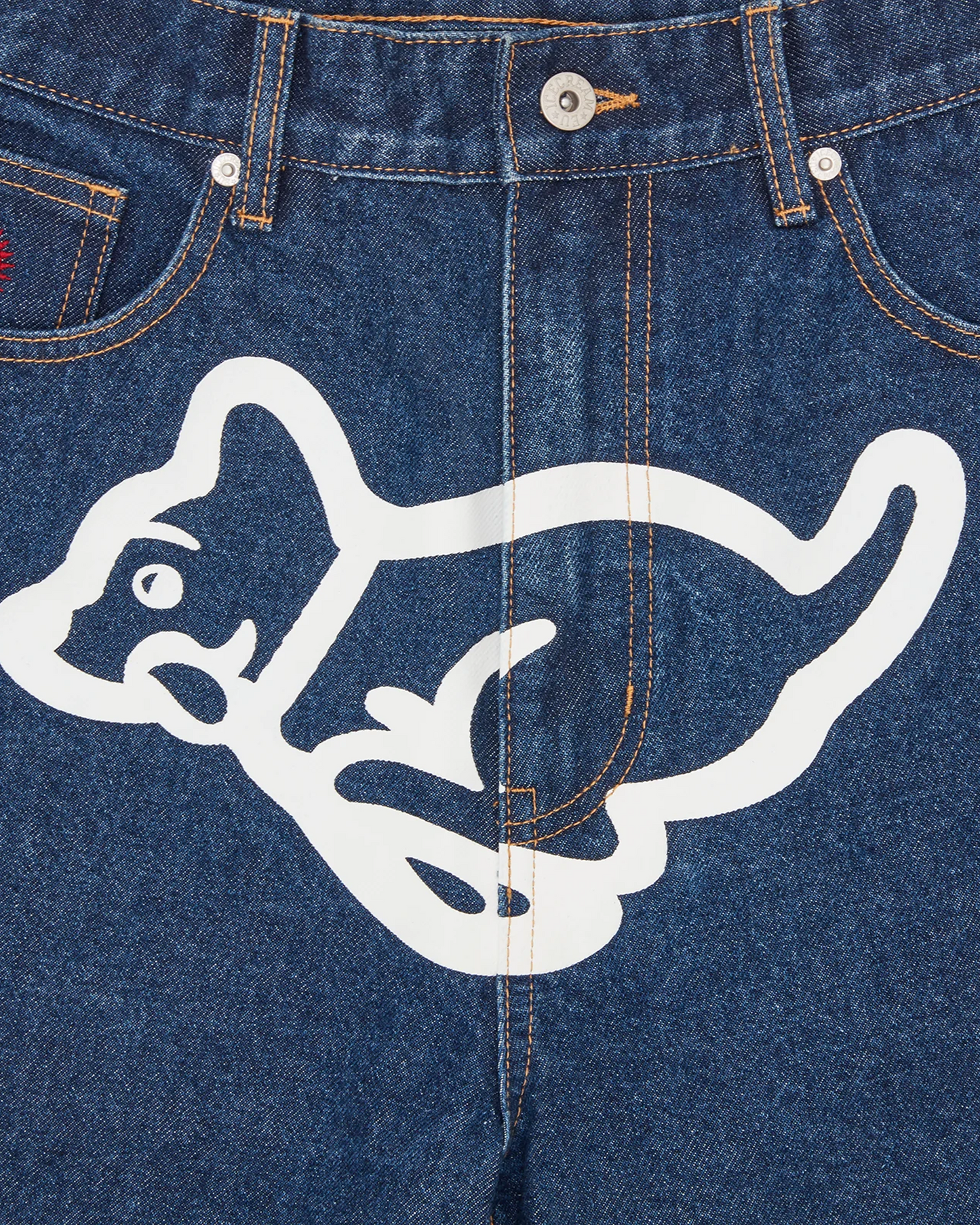 Running Puppy Denim Shorts