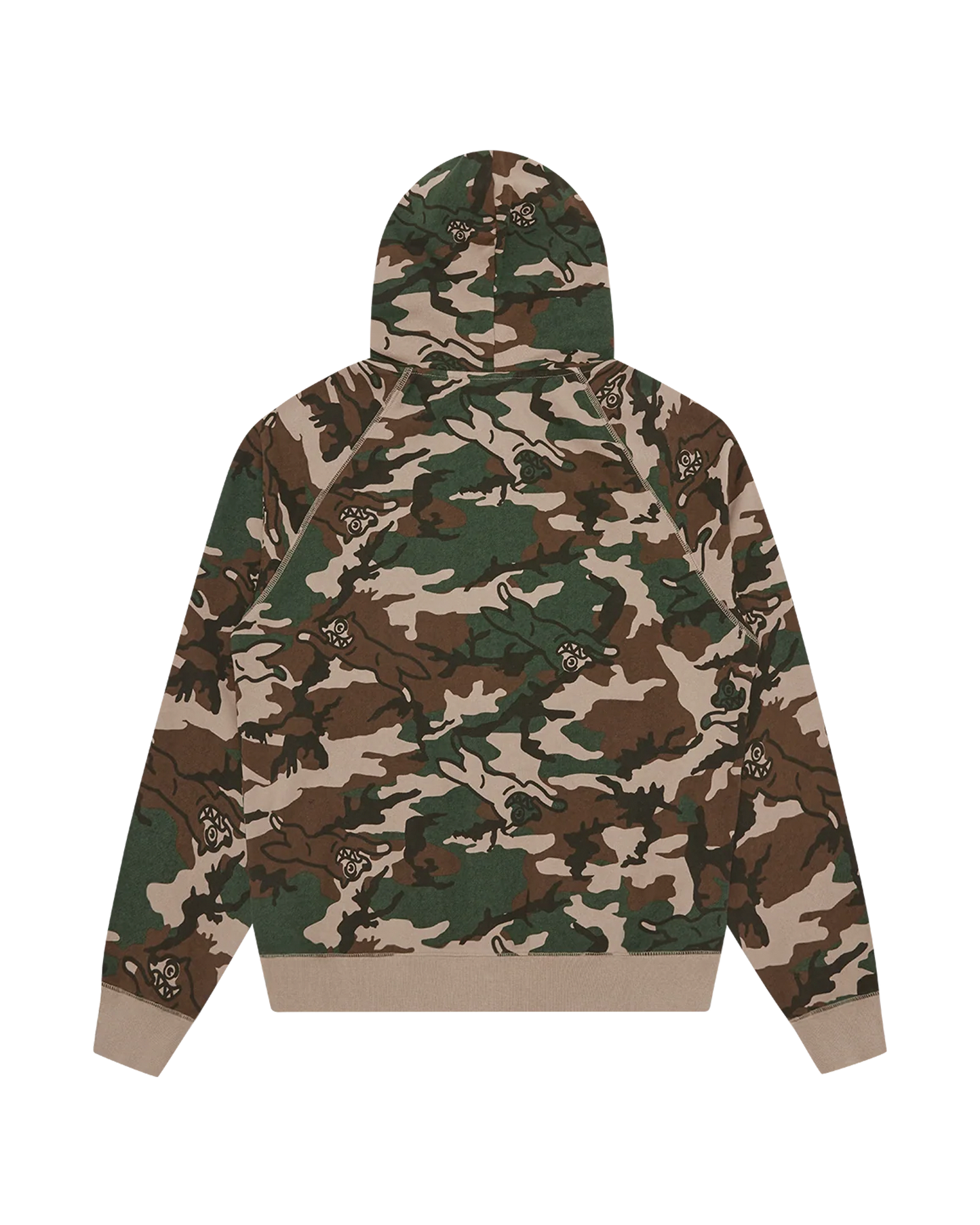 Running Dog Woodland Camo Zip Through Hood