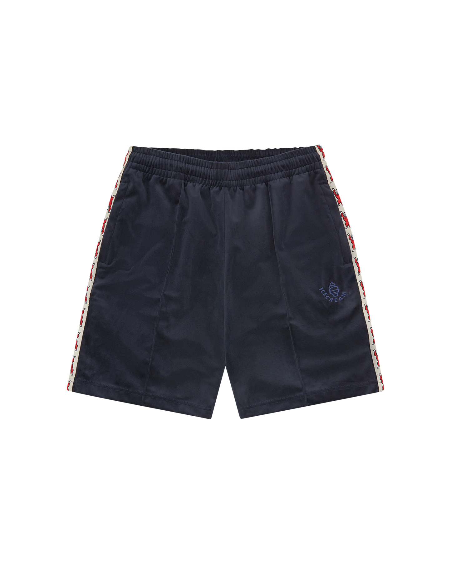 Running Dog Taped Velour Track Shorts