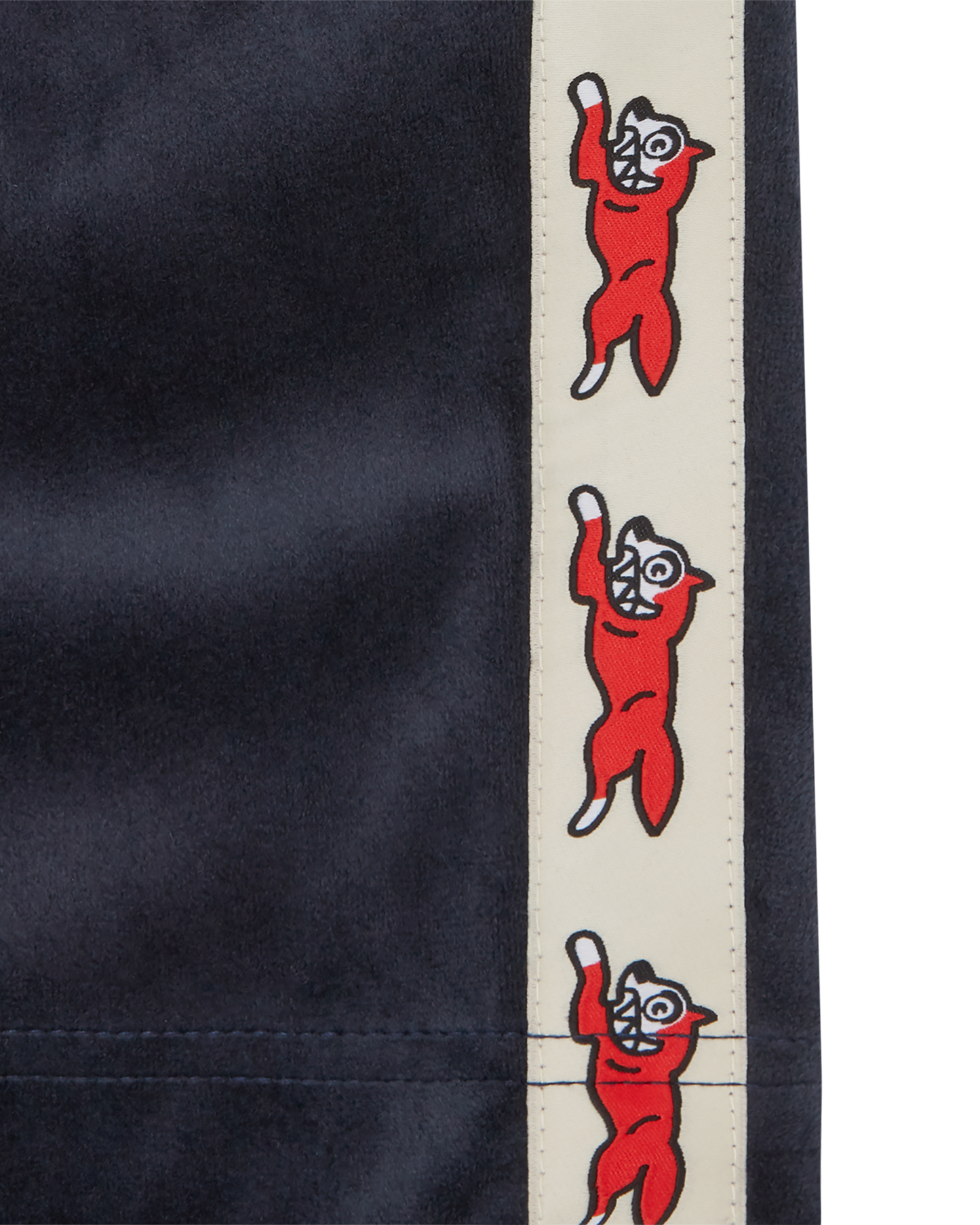 Running Dog Taped Velour Track Shorts