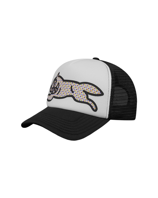 Polka Dot Running Dog Trucker Cap