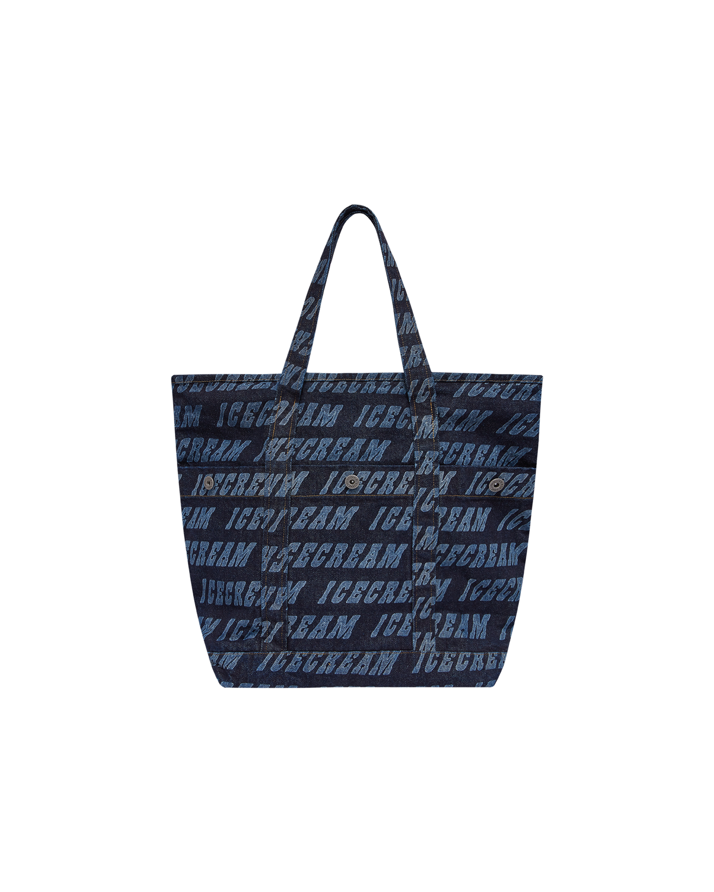 Repeat Logo Denim Tote Bag