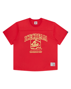 Applique Logo Cotton T-Shirt Running Dog