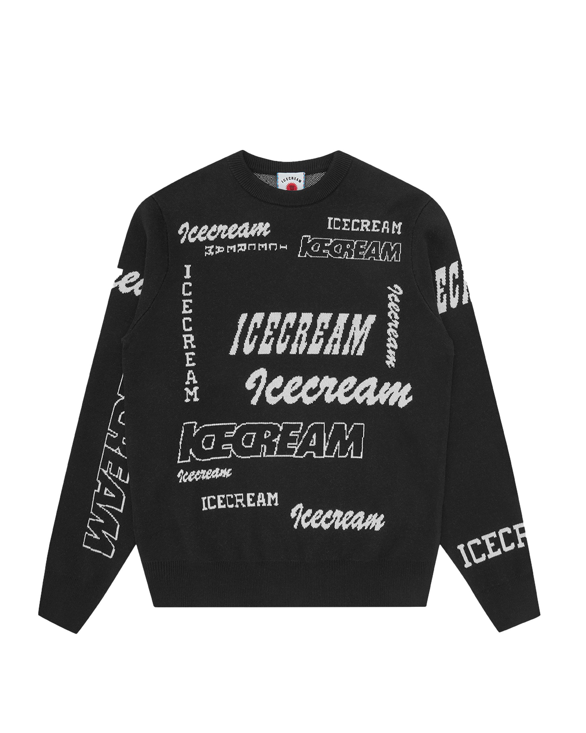 Multi Logo Knit Crewneck