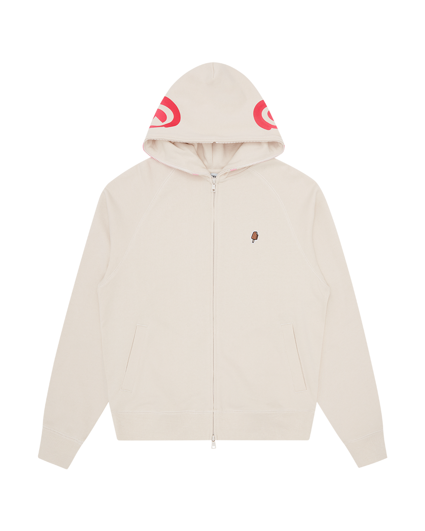 Gradient Smiley Zip Through Hood