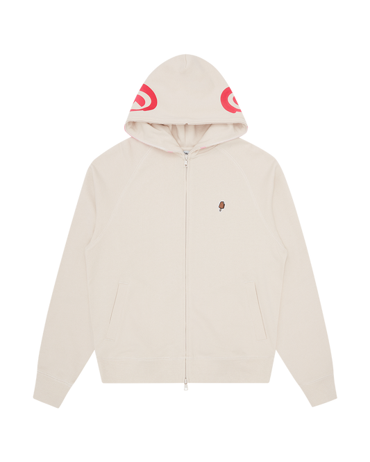 Gradient Smiley Zip Through Hood