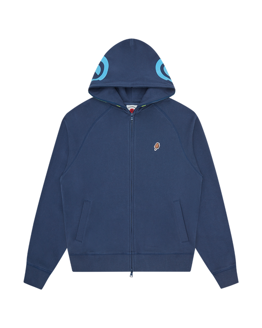 Gradient Smiley Zip Through Hood