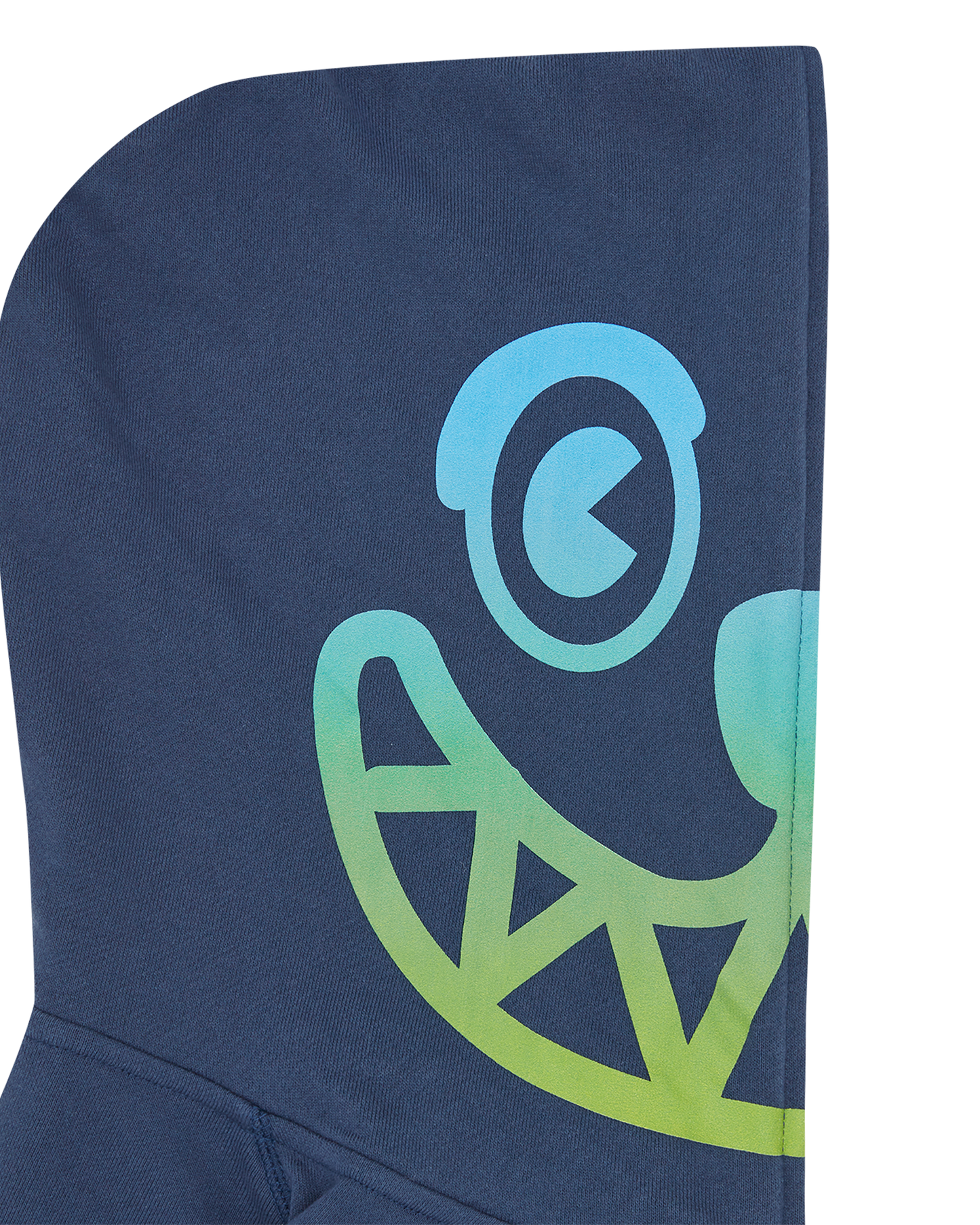 Gradient Smiley Zip Through Hood