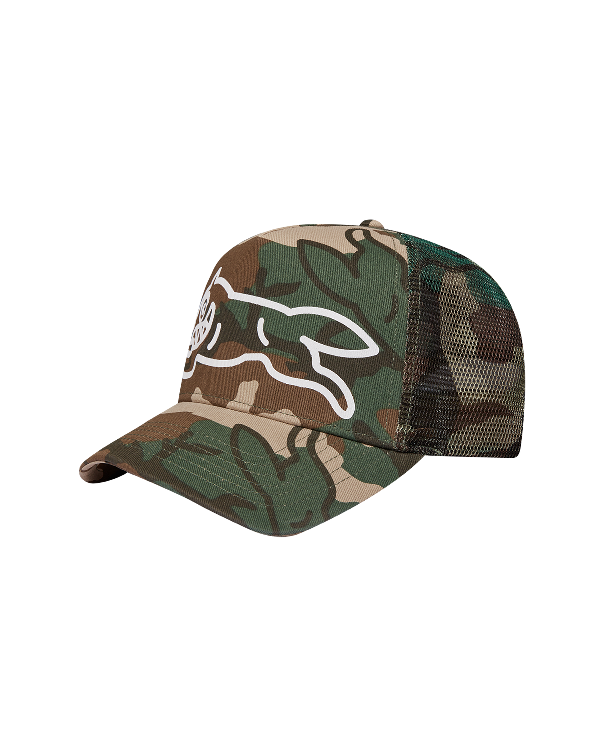 Running Dog Woodland Camo Trucker Cap