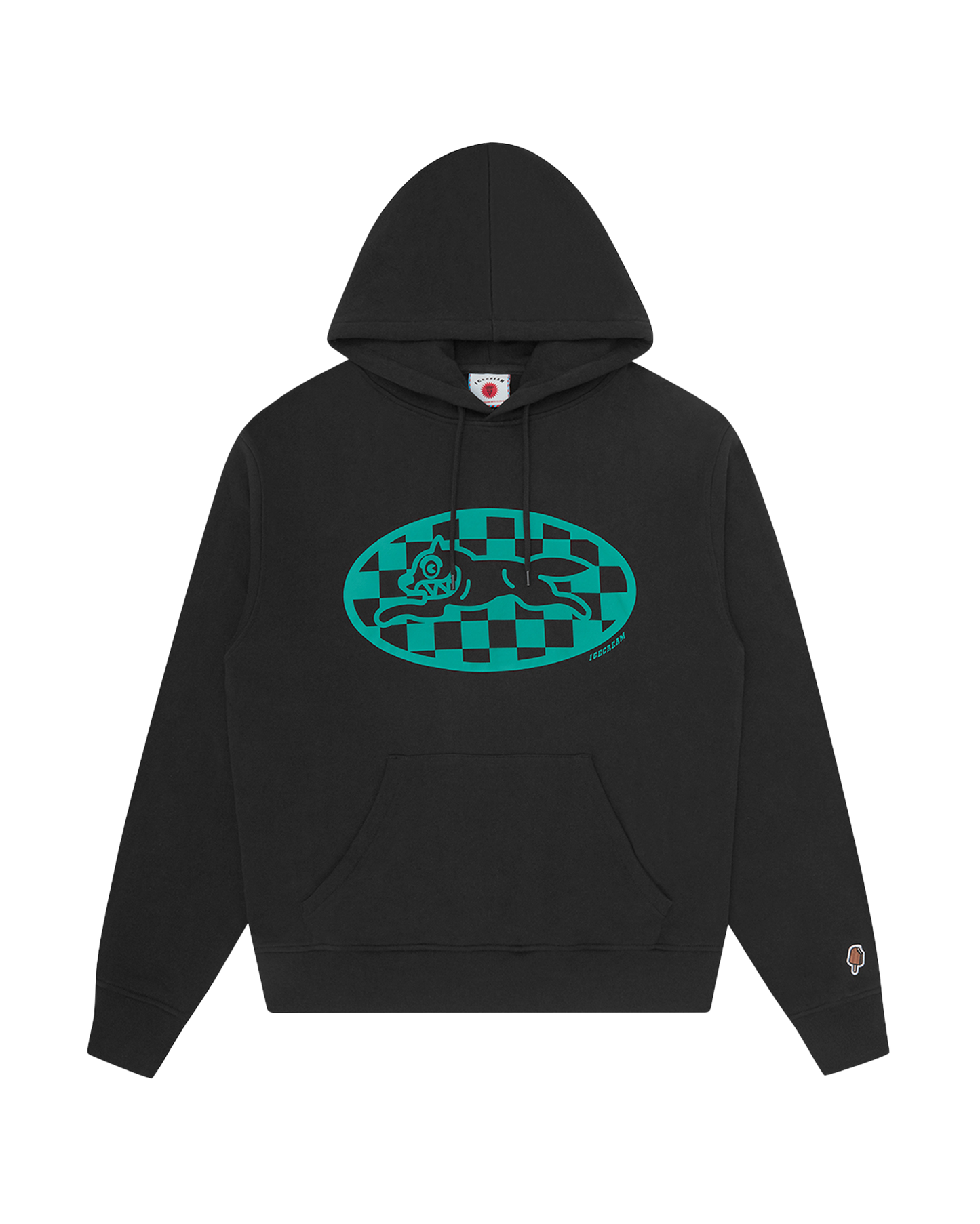 Checker Running Dog Popover Hood