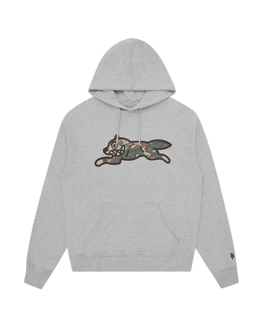 Woodland Camo Running Dog Popover Hood