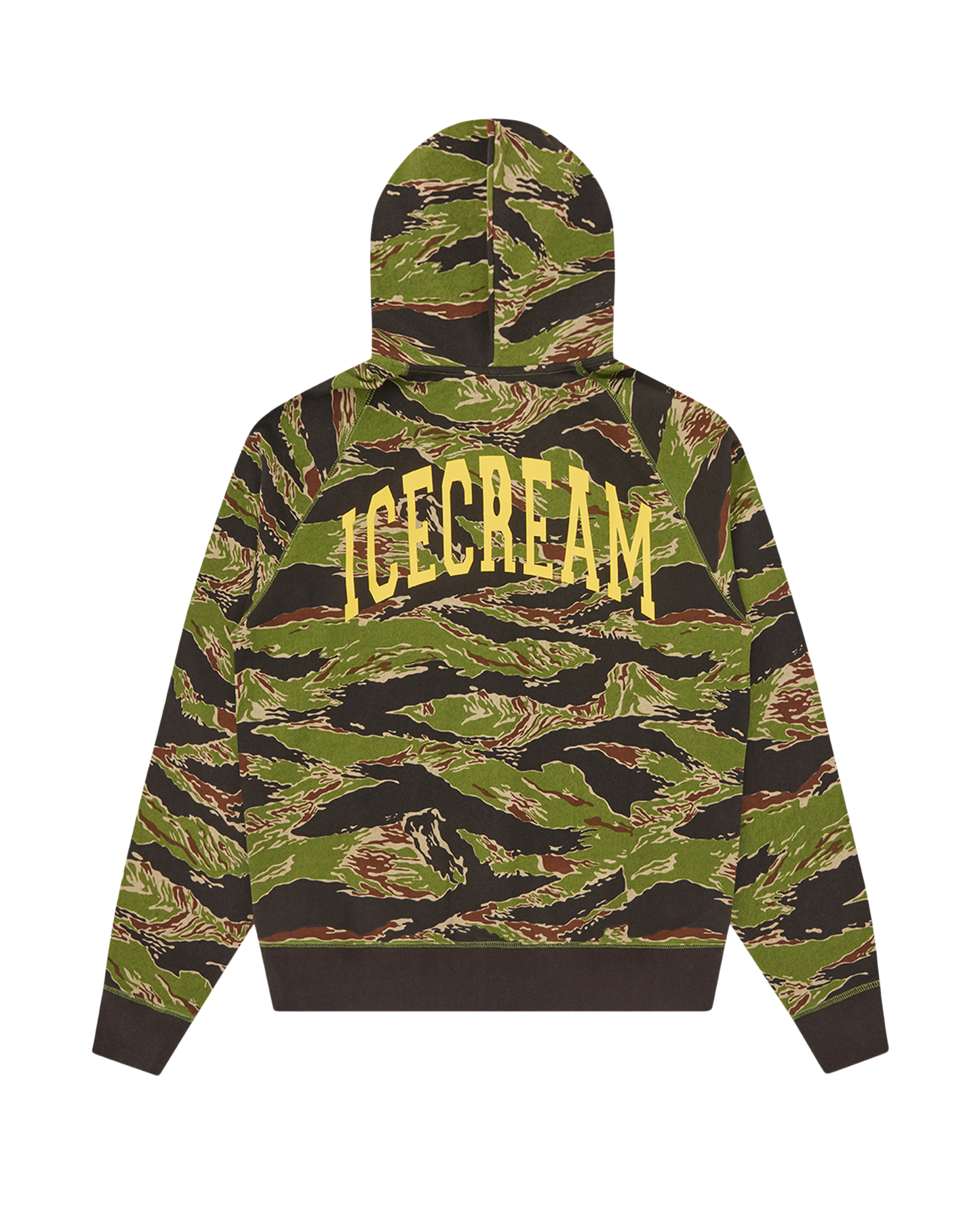 Smiley Tiger Stripe Full Zip-Through Hood