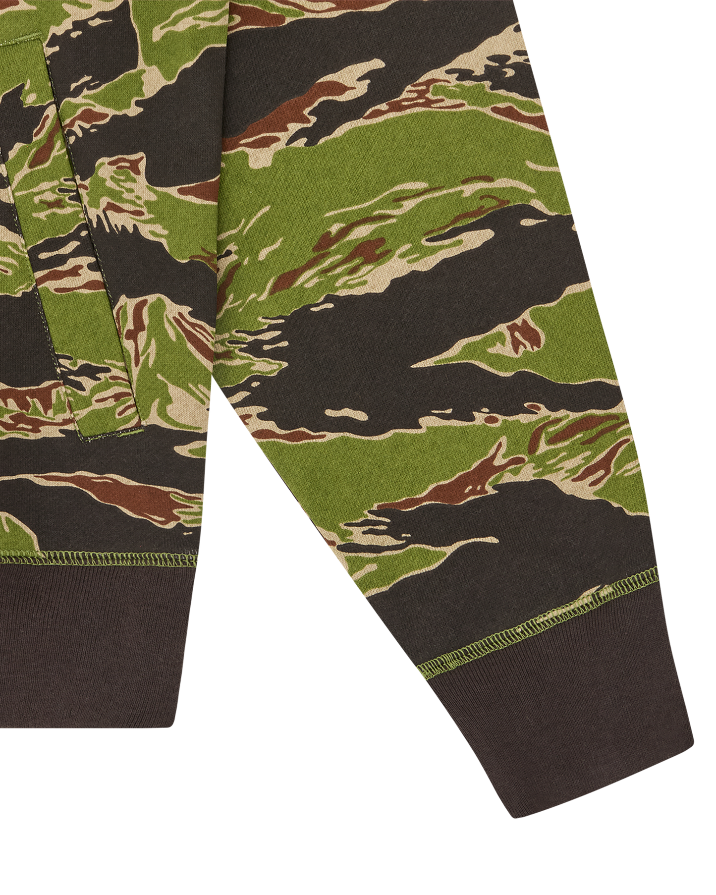 Smiley Tiger Stripe Full Zip-Through Hood