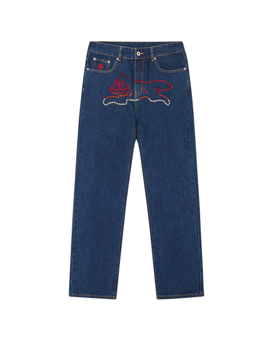Crystal Running Dog Denim Pant