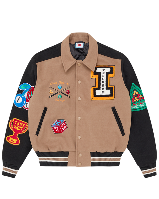 Trick Shot Collared Varsity Jacket