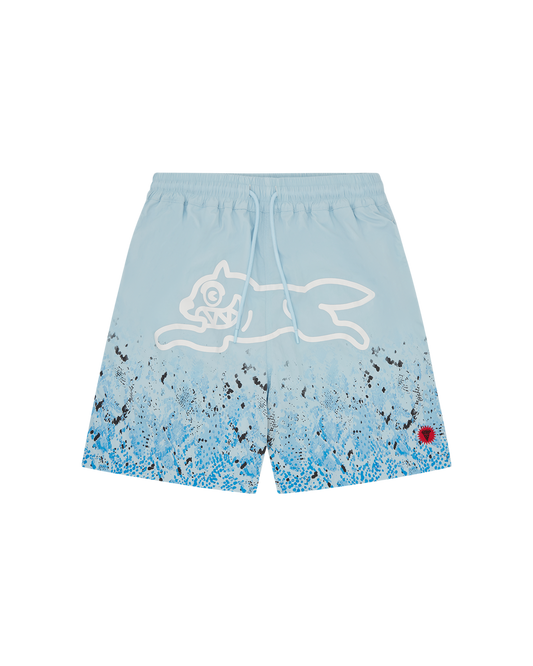 Gradient Snakeskin Running Dog Swim Shorts