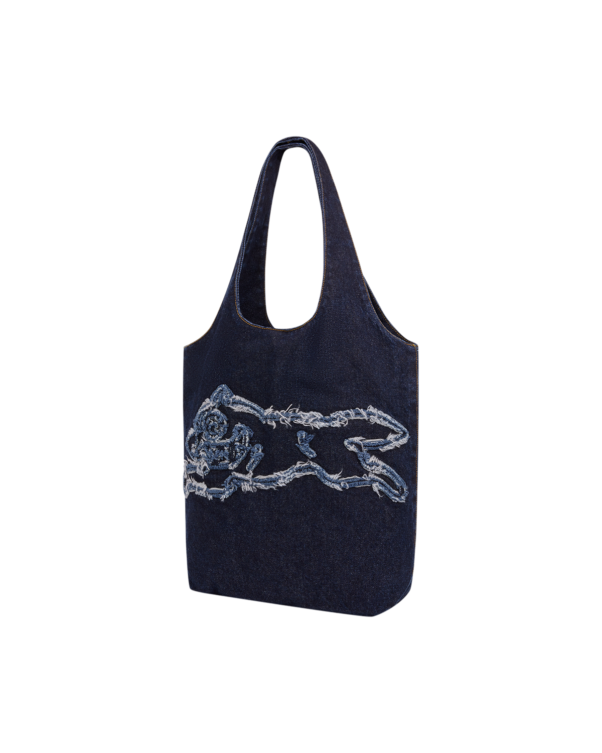 Womens Applique Running Dog Tote Bag