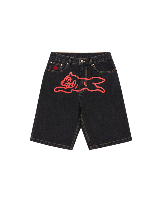 Running Dog Denim Shorts