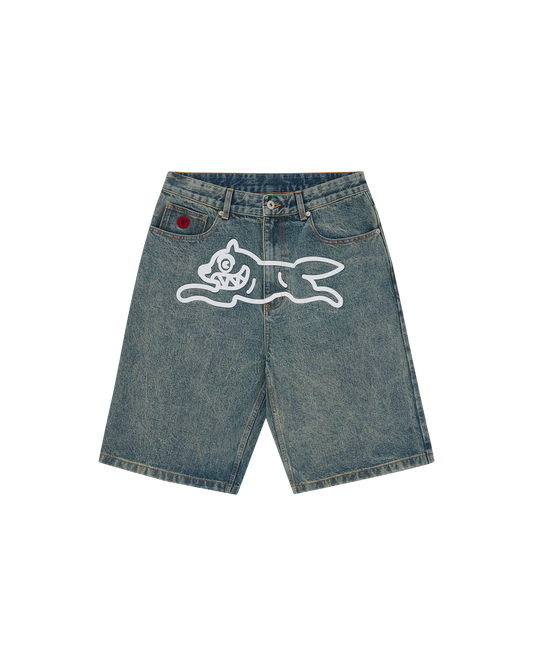 Running Dog Denim Shorts