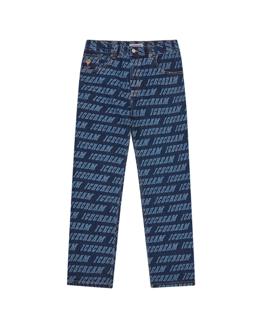 Repeat Logo Double Scoop Denim Pant