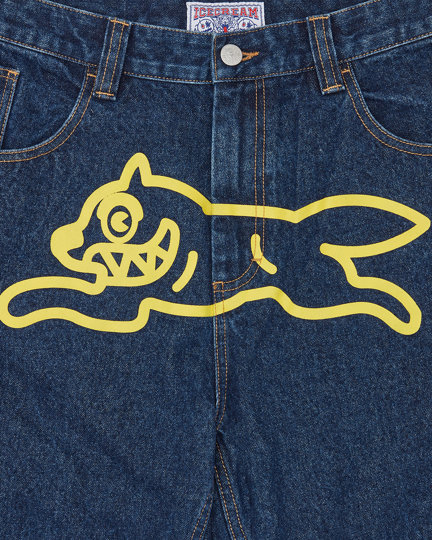 Running Dog Double Scoop Denim Pants