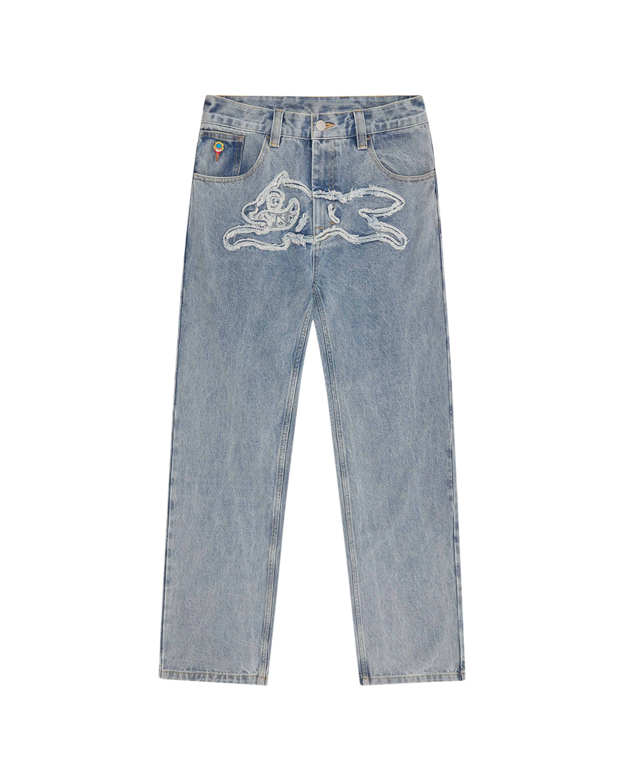 Applique Running Dog Double Scoop Denim Pants – Billionaire Boys Club