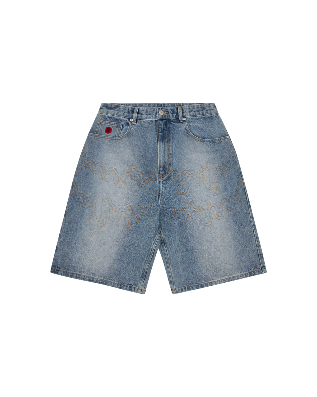 Drippy Denim Shorts