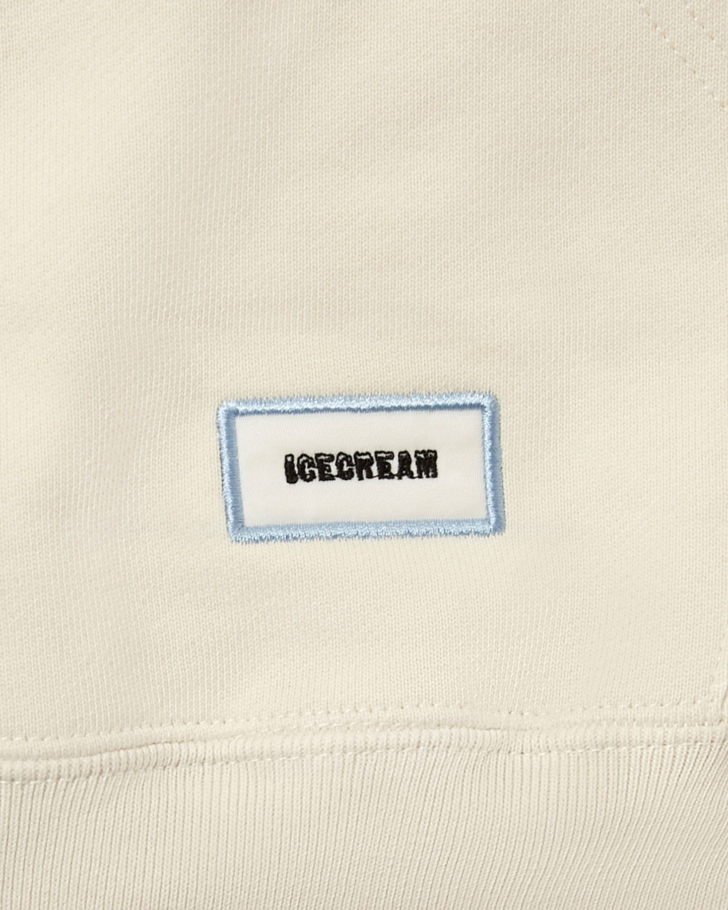 Embroidered Logo Switching Cotton Hoodie
