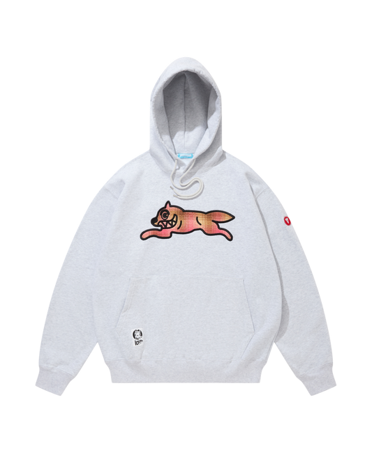 Applique Logo Hoodie Running Dog