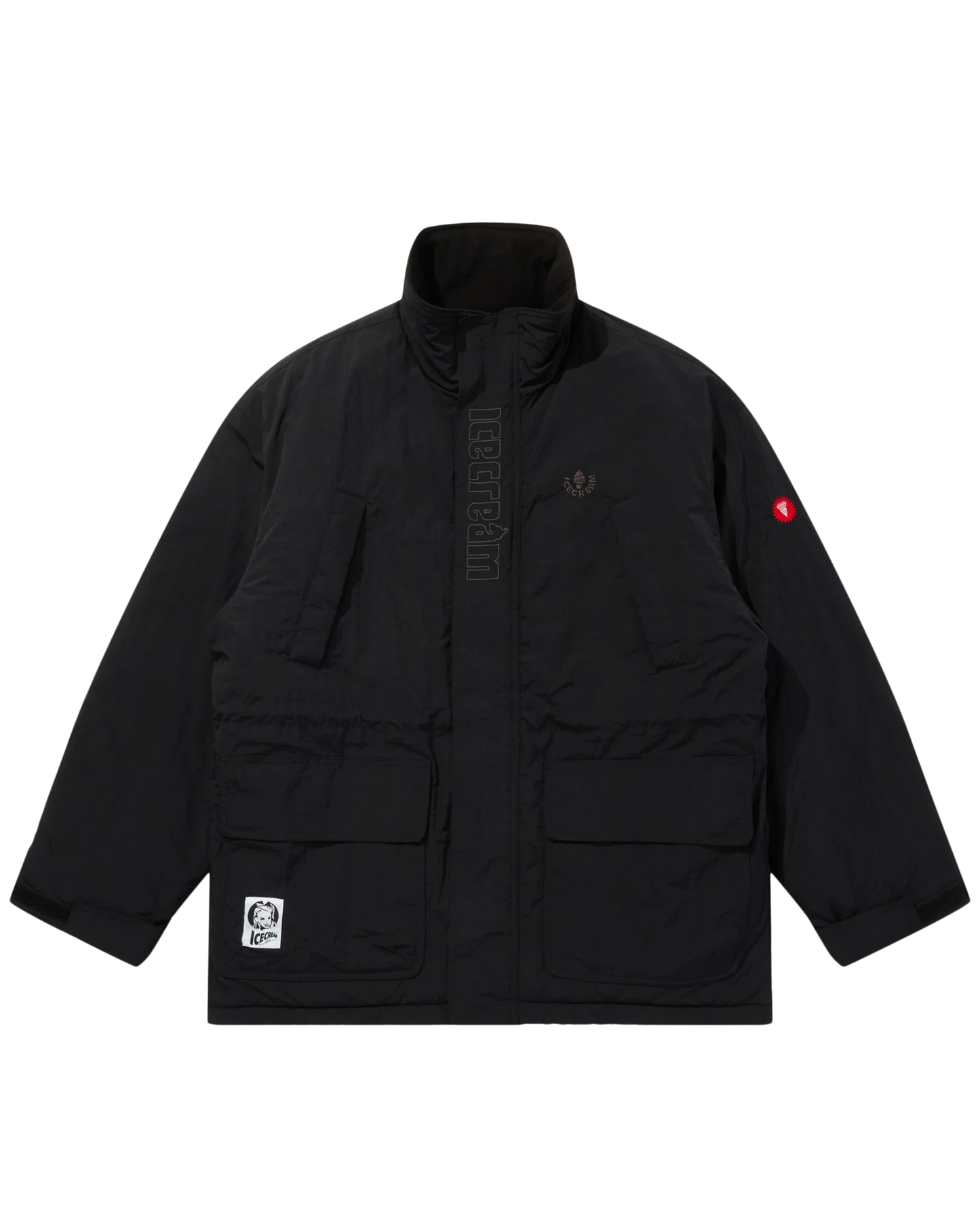 Embroidered Logo Nylon Coat